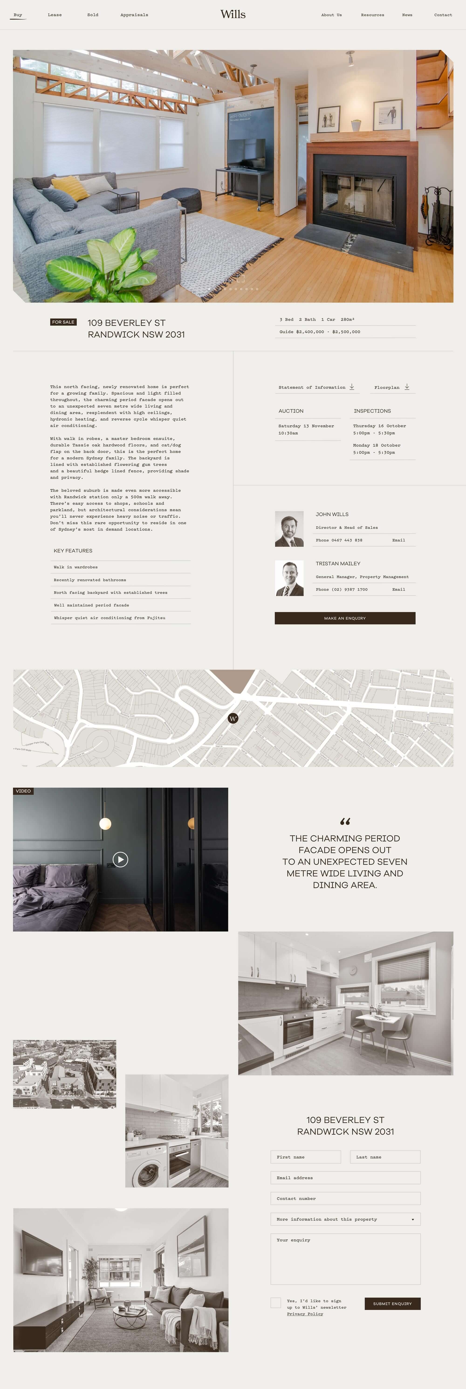 Wills Property - Real Estate Desktop UX Property Page | Atollon - a design company