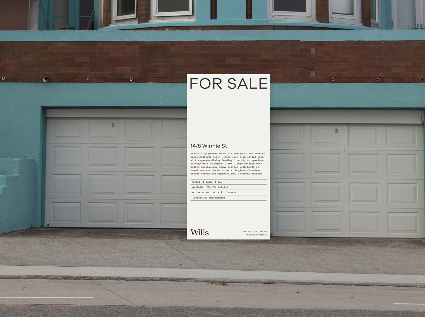 Wills Property - Brand and Website -Property Board | Atollon - a design company