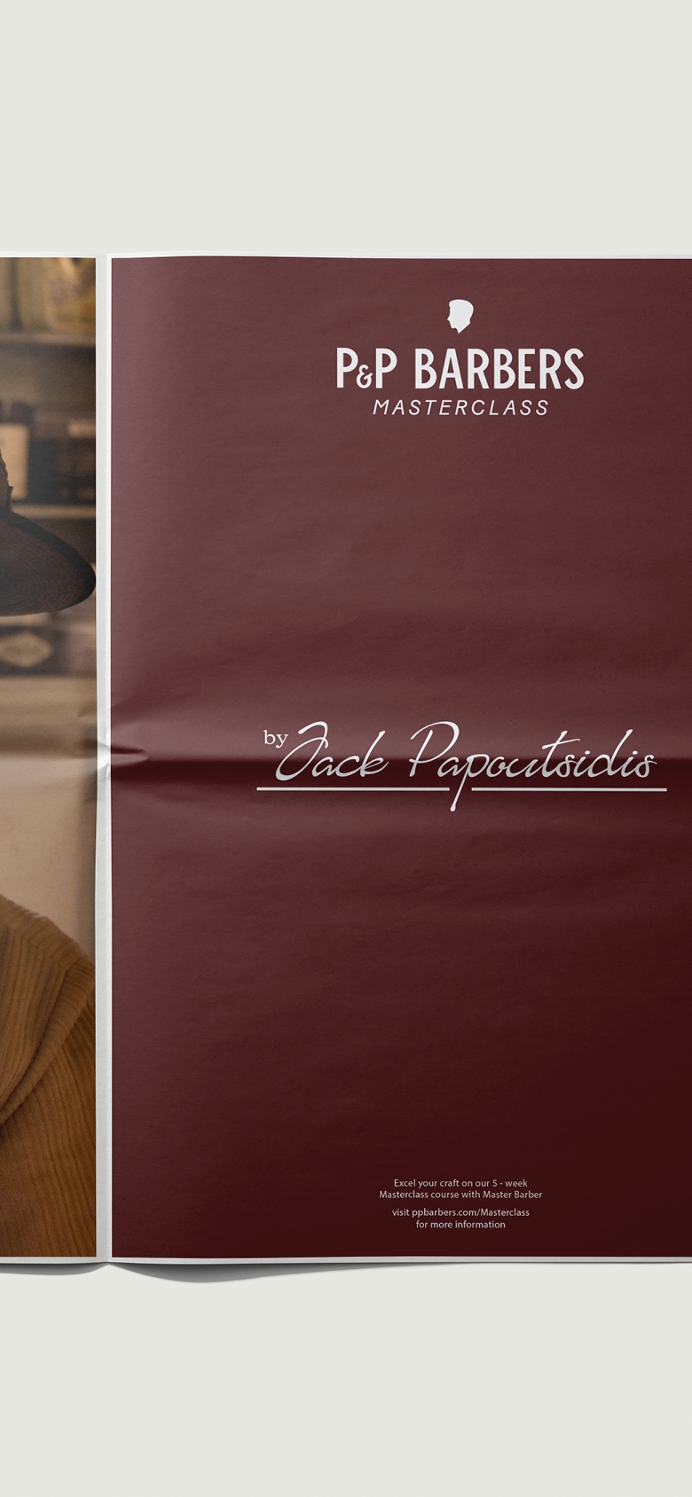 PP Barbers - Brand Masterclass Jack Papoutsidis Print Advertising - Men's Barbering | Atollon - a design company